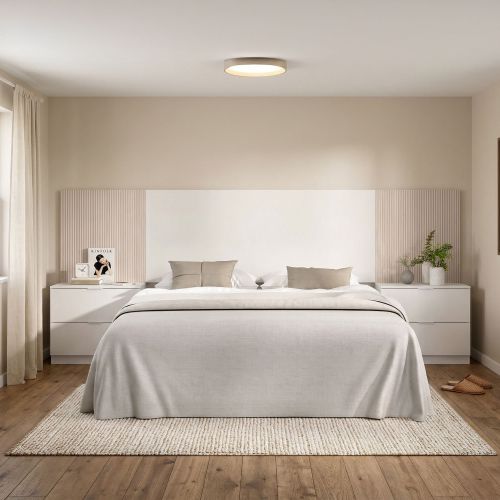 Testiera Letto Marrone Marrone Rovere Matrimoniale Colore Struttura Marrone 258.6x34.2 cm, Sfumatura Colore Struttura Rovere - Dujuan