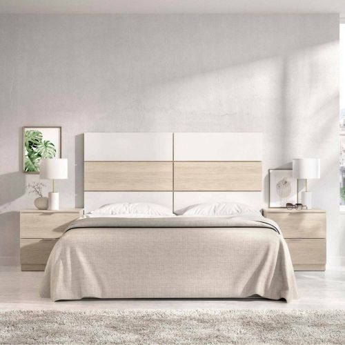 Testiera Letto Marrone Marrone Rovere Matrimoniale Colore Struttura Marrone 258.6x34.2 cm, Sfumatura Colore Struttura Rovere - Lucie