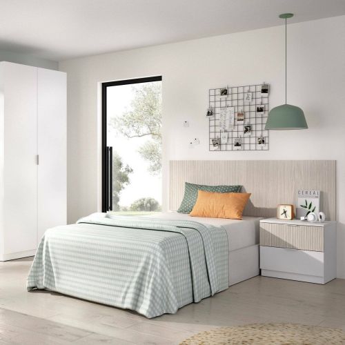 Testiera Letto Marrone Marrone Rovere Singolo Colore Struttura Marrone 146x34.2 cm, Sfumatura Colore Struttura Rovere - Omeka