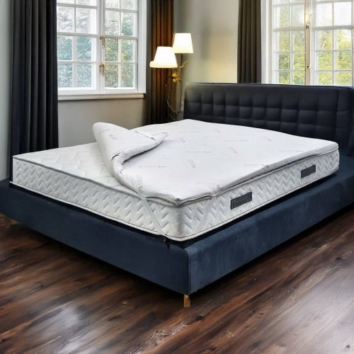 Topper singolo Elga, 100% Made in Italy, 80x190xh5 cm