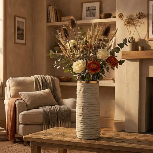 Vaso Beige oro Finitura Naturale Colore Struttura oro, - Fasezaha