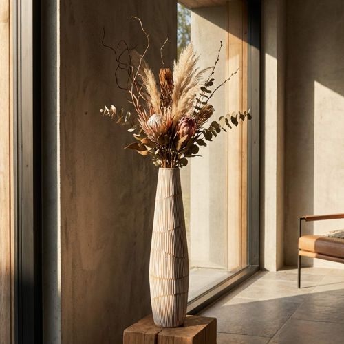 Vaso Bianco Crema Beige Colore Struttura Beige Diametro 6 cm, Sfumatura Colore Struttura Crema - Dadalelo