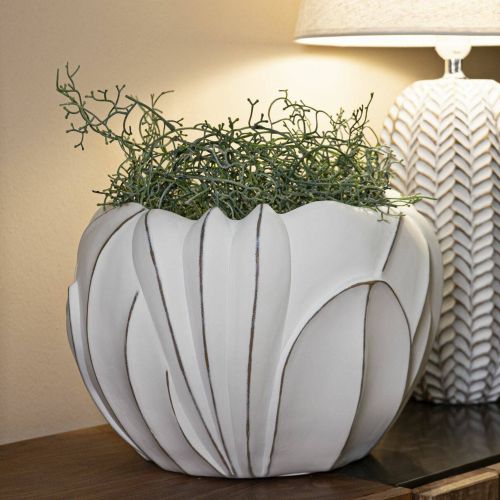 Vaso Bovezzo, 35x35 h24 cm, Bianco