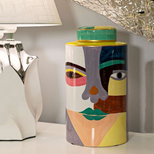 Vaso Multicolore Disegno Moderno Diametro 8 cm, - Baroneka