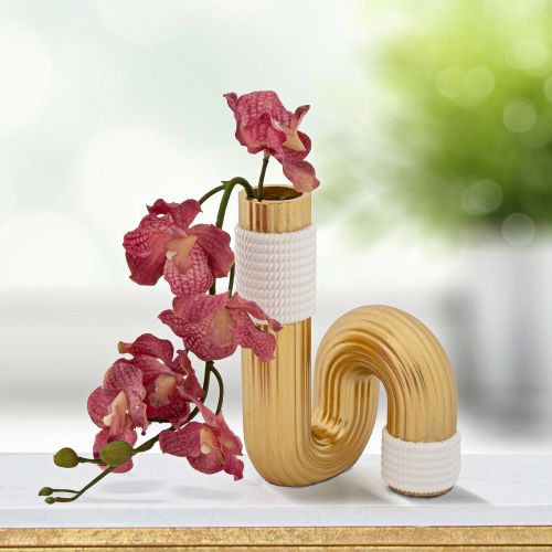 Vaso oro Bianco Colore Struttura Bianco Materiale Struttura in Tessuto, - Teren