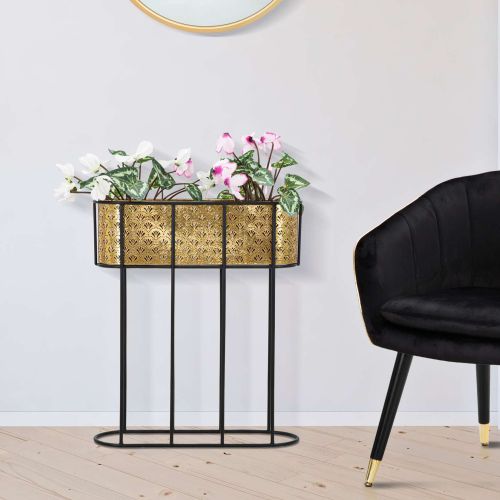 Vaso oro Nero Portavaso Rimovibile Colore Struttura Nero, - SanJuan