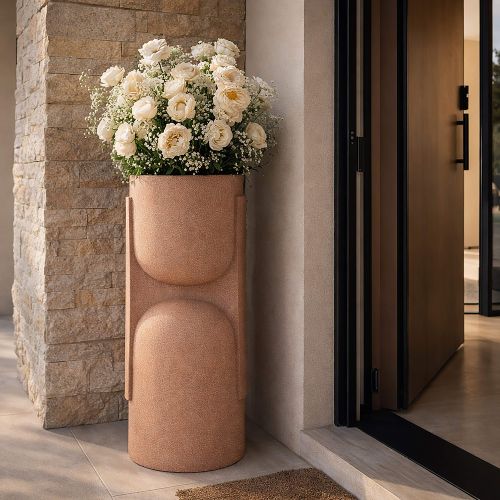 Vaso Rosa Design Futurista, - Fatomi