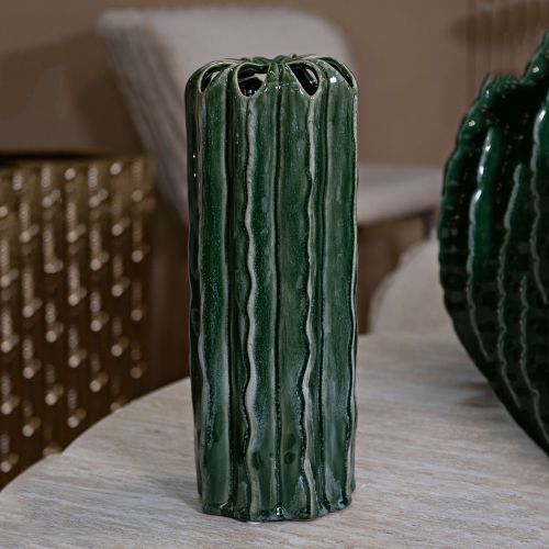Vaso Verde Disegno con Cactus, - Baseva