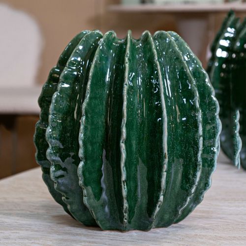 Vaso Verde Disegno con Cactus Diametro 7.5 cm, - Fafamofa