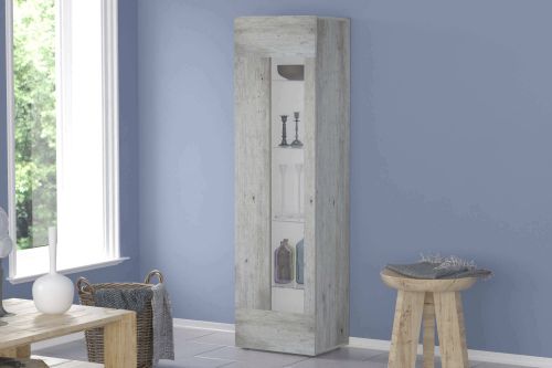 Vetrina finitura rustica 45x34x162h cm cemento - Adatka