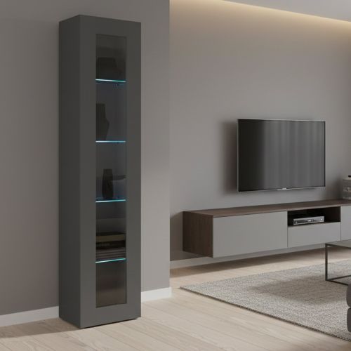 Vetrina stretta ingresso 40x30x180h cm antracite - Arnika