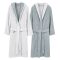 Accappatoio Grigio Chiaro Grigio Scuro 100% Cotone Egiziano a fibra lunga pettinato Reversibile Con cappuccio , Taglia M/L - Seha Luxury