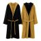 Accappatoio Nero oro 100% Cotone Egiziano a fibra lunga pettinato Reversibile Con cappuccio, Taglia M-L - Seha Luxury