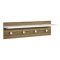 Appendiabiti Bianco Marrone Rovere 4 Ganci Installazione a Muro, Colore Struttura Marrone - Mozzo