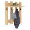 Appendiabiti Marrone Rovere 4 Ganci Installazione a Muro 70h cm, Sfumatura Colore Struttura Rovere - Serpico