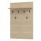 Appendiabiti Marrone Rovere Nero set Fissaggio a Muro Incluso 6 Ganci 115h cm, Installazione a Muro - Navelli