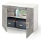 Armadio cemento e bianco 2 ante 90x66h cm - Serafinito