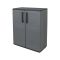 Armadio da esterno 2 ante grigio e nero 68x84h cm - Arisa