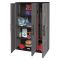 Armadio da esterno 3 ante grigio e nero 102x163h cm - Amordel