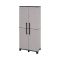 Armadio da Esterno Grigio Chiaro Nero 3 Ripiani 2 Ante 68x37x169h cm, 4 Vani - Ash