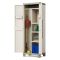 Armadio da Esterno Marrone Crema 4 Ripiani Apertura Battente 65x45x182h cm, 2 Ante Made in Italy - Strathmore