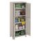 Armadio da Esterno Marrone Crema 4 Ripiani Apertura Battente 80x44x182h cm, Un'anta Made in Italy - Grimsby