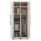 Armadio da Esterno Marrone Sabbia 8 Ripiani Un'anta 80x44x182h cm, Impermeabile Made in Italy - Grimsby