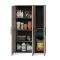 Armadio esterno classico 3 ante grigio e nero 102x163h cm - Amordel