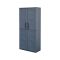 Armadio in plastica 2 ante grigio e nero 68x163h cm - Akina