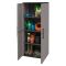 Armadio in plastica impermeabile grigio e nero 68x163h cm - Akina