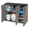 Armadio in plastica minimal 3 ante grigio e nero 102x84h cm - Aranka