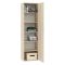 Armadio Multiuso 1 Anta Marrone Rovere Rovere 5 Ripiani Un'anta 50x185h cm, 6 Vani - Lerosota