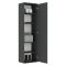 Armadio Multiuso 1 Anta Nero Antracite Antracite 5 Ripiani Un'anta 50x185h cm, 6 Vani - Lerosota