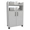 Armadio Multiuso 2 Ante Bianco 4 Ripiani 2 Ante 60x97h cm, 3 Vani - Marzi