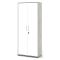 Armadio Multiuso 2 Ante Grigio Cemento Bianco Cassetti 4 Ripiani 79x188h cm, 2 Ante - Saponara