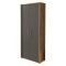 Armadio Multiuso 2 Ante Marrone Rovere Nero Antracite Cassetti 4 Ripiani 79x188h cm, 2 Ante - Saponara