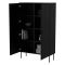 Armadio Multiuso 2 Ante Nero 6 Ripiani 2 Ante 100x166h cm, 8 Vani - Sedilo