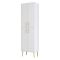 Armadio Multiuso Grande Bianco oro 6 Ripiani 4 Ante 60x202h cm, 6 Vani - Laino