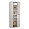 Armadio Multiuso Grande Grigio Chiaro 7 Ripiani Apertura Battente 80x195h cm, Gola per Apertura Ante Made in Italy - Arro