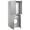 Armadio Multiuso Grande Grigio un Ripiano Apertura Battente 70x195h cm, Porta Lavatrice e Asciugatrice Made in Italy - Flagler