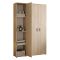 Armadio Multiuso Grande Marrone Rovere 9 Ripiani Modulabile 100x190h cm, 3 Ante - Casciano
