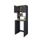 Armadio noce e nero multiuso 65x183h cm - Fiamma