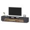 Base TV acero e ardesia 260x43x46h cm 4 ante e 2 cassetti - Asdrubale