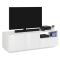 Base TV bianco lucido 150x43x46h cm 2 ante e 1 cassetto - Aiace