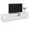 Base TV bianco lucido 220x43x46h cm 4 ante e 1 cassetto - Azzurras