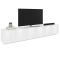 Base TV bianco lucido 244x44x46h cm 6 ante e 1 cassetto - Aemilor