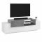 Base TV bianco lucido,cemento 160x45x51h cm 3 ante - Andris