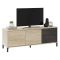 Base TV rovere e antracite 130x41x47h cm 2 ante e 2 cassetti - Alva