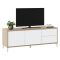 Base TV rovere e bianco 130x41x47h cm 2 ante e 2 cassetti - Alva