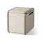 Baule da esterno piccolo 54x53x57h cm beige e marrone - Azziuro